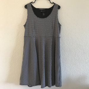 Summer Dress Black Polka Dots Lane Bryant Size 14